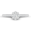 Round Halo Diamond Ring – White Gold / 6.5 – product view