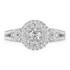 Classic Square & Round Diamond Ring – White Gold / 6.5 – product view