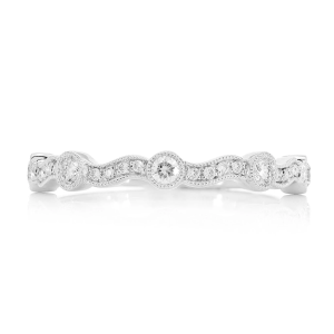 Stackable Diamond Band Ring - White Gold / 6.5