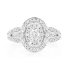 Yellow Diamond Double Halo Engagement Ring – Two-Tone / 6.5 – product view