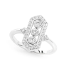 Wide Milgrain Diamond Ring – Yellow Gold / 6.5 – product view