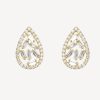 Isabella Gold Diamond Hexagonal Earrings – product view