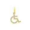 Yin Yang Diamond Pendant – Yellow Gold – product view