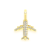 Uzi Diamond Pendant – Plain / Yellow Gold – product view
