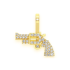 Electric Guitar Diamond Pendant – Yellow Gold – product view