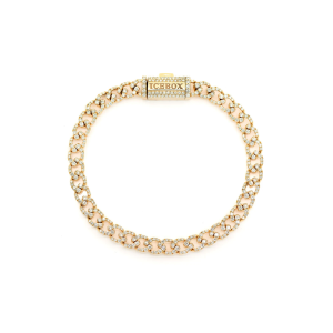 Elongated Cuban Diamond Bracelet - 6mm / 3.75ctw / Yellow Gold / 7.5"