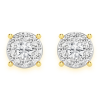 Eight Point Star Diamond Studs – Accent / Yellow Gold – product view