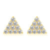 One Row Diamond Huggies – 0.10ctw / Yellow Gold – product view